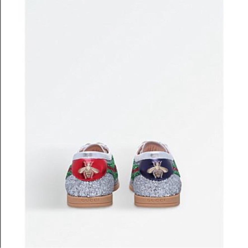 Gucci Falacer Glitter Sneakers Tennis Shoes Size 10.5 - Picture 6 of 13